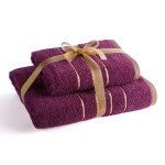Set froté ručníku a osušky fialová