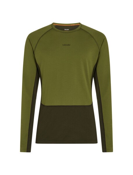ICEBREAKER Mens Merino 200 ZoneKnit LS Crewe, Dark Loden/Sphagnum/Cb (vzorek) velikost: M