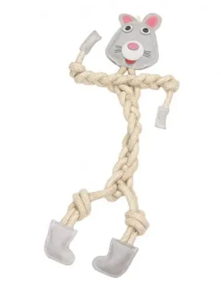 AnimALL Hračka Mr.Roper Králík kůže+lano 57 cm/12 mm (110308)