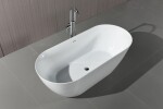 Erga Kaia, volně stojící vana 170x75 cm + odtoková zátka, bílá lesklá, ERG-Kaia-170075-WH-WH ERG-KAIA-170075-WH-WH