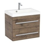 Koupelnová skříňka s umyvadlem SAT Cube Way 60x40 cm dub wellington CUBE260ZDW CUBE260ZDW