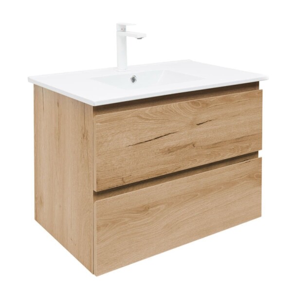 Koupelnová skříňka 2 zásuvková s umyvadlem SAT B-Way 79x50x45 cm dub mat BWAY280OAKU4B2 BWAY280OAKU4B2