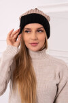 Bojana fleecová čepice K265 black+beige+cappuccino UNI