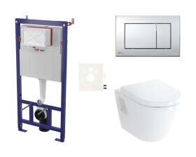 Cenově zvýhodněný závěsný WC set SAT do lehkých stěn / předstěnová montáž + WC VitrA Integra SIKOSSINTSC21K SIKOSSINTSC21K