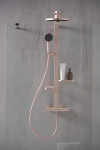 IDEAL STANDARD - ALU+ Sprchový set s termostatem, průměr 26 cm, 2 proudy, rosé BD583RO
