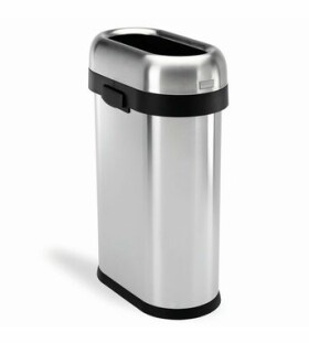 Simplehuman Odpadkový koš pro obchodní prostory – 50 l / SLIM/ otevřený/ kartáčovaný nerez (CW1467)