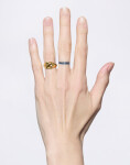 Maria Black Rabbit Mini Signet Ring Gold Gold 52