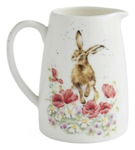 Porcelánový džbánek Wrendale Designs Field of Flowers, 125 ml - Zajíc