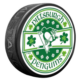 Mustang Puk Pittsburgh Penguins NHL Lucky St. Patrick's Day Puck