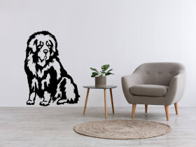 Novofundlandský pes dřevěná dekorace na zeď Rozměr (cm): 38 x 28