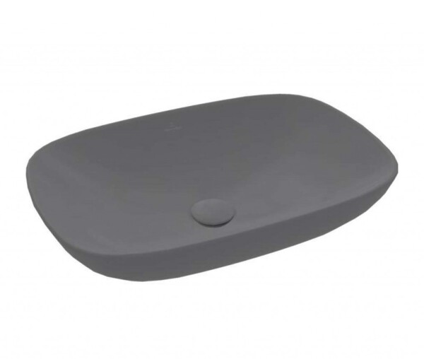VILLEROY & BOCH - Loop&Friends Umyvadlo na desku, 62x42 cm, bez přepadu, CeramicPlus, Graphite 4A5001i4
