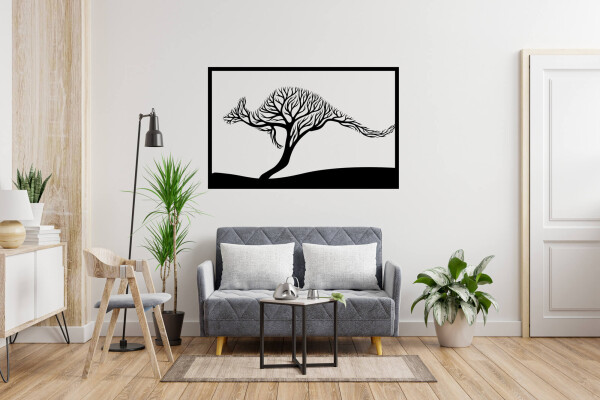 Strom života klokan dekorace na zeď Rozměr (cm): 38 x 23, Dekor: Černá