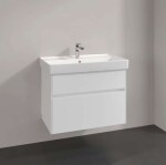 VILLEROY & BOCH - Collaro Umyvadlová skříňka, 75x55x44 cm, 2 zásuvky, Glossy White C01000DH