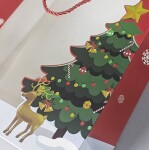 Dortisimo Vánoční dárková taška červená (35 x 24 x 14 cm)