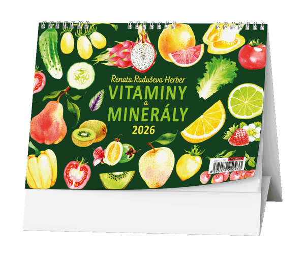 Stolní kalendář 2026 Baloušek - Vitamíny a minerály Renaty Raduše Herber