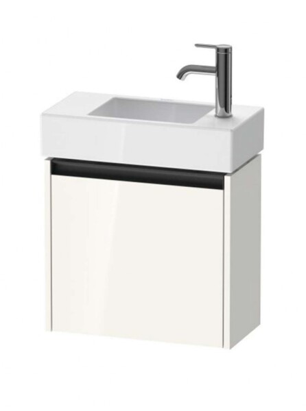 DURAVIT - Ketho.2 Umyvadlová skříňka 44x48x24 cm, 1 dvířka, panty vpravo, lesklá bílá K25072R22220000