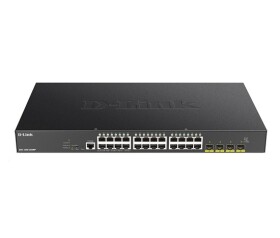 D-Link DGS-1250-28XMP 28-port Gigabit Smart PoE Switch, 24x GbE PoE+, 4x SFP+, PoE 370W EDF_385527