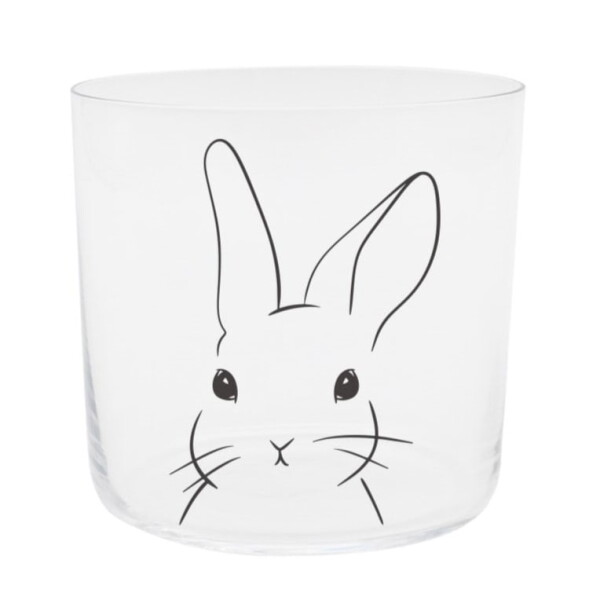 Eulenschnitt Sklenice na vodu Black Rabbit 350 ml, černá barva, čirá barva, sklo