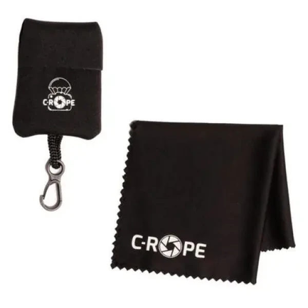 C-ROPE Čisticí utěrka s neoprenovým pouzdrem černá / Čisticí utěrka / Mikrovlákno / Univerzální (CRP-MFT-SGL-BLK-2)