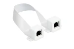 Alcasa 8055-F23QW bílá / Síťová průchodka RJ-45 / Plochá / 0,3 m (8055-F23QW)