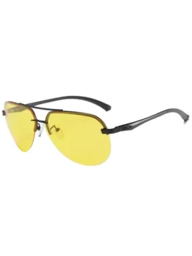 VeyRey Pánské pilotky polarizační pánské sluneční brýle polarizační Armero žlutá skla