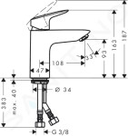 HANSGROHE - Logis Umyvadlová baterie, chrom 71101000