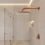 REA - Obdélníková dešťová sprcha JS-032 Brushed Copper REA-P0397