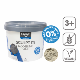 Creall modelovací písek Sculpt it!, 3500 g, box, přírodní
