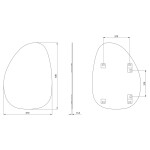 SAPHO - STEN zrcadlo 67x92cm NA295