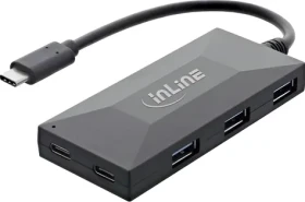 InLine Hub 35398 černá / USB hub / 2x USB-C / 3x USB-A 3.2 Gen1 (35398)