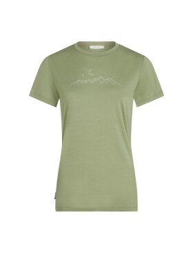 Dámské merino triko s krátkým rukávem ICEBREAKER Wmns 150 Tech Lite SS Tee Sparkling Stars, Lichen velikost: M