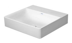 DURAVIT - DuraSquare Umyvadlo 50x47 cm, bez přepadu, bez otvoru pro baterii, DuraCeram, WonderGliss, bílá 23535000701