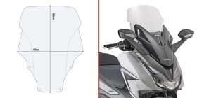 D1187St plexi čiré Honda Forza 350 (21-25)/125 (21-25), vxš580x470 mm