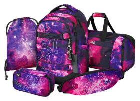 5 SET Skate Max Galaxy: batoh, penál, sáček, sportovní taška, ledvinka GRS