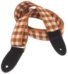 Cascha CUS-JW4 Ukulele Strap Jacquard - Checkered Orange