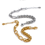 Dámský náramek z chirurgické oceli Elodie Gold, Zlatá 18 cm + 3 cm (prodloužení)