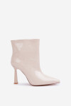 Lakované Boty Na Špičce Nazouvací Světle Béžové Seliri 40