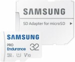 SAMSUNG PRO Endurance microSDXC 32GB + SD adaptér / Class 10 / UHS-I / U3 / čtení: 100MBs / zápis: 40MBs (MB-MJ32KA/EU)