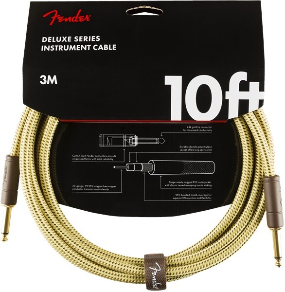 Fender Deluxe Series 10 Instrument Cable Tweed