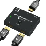 Techly IDATA-DP-2DP-8KT černá / DisplayPort splitter / 1x DisplayPort vstup / 2x DisplayPort výstup / 8K (IDATA-DP-2DP-8KT)