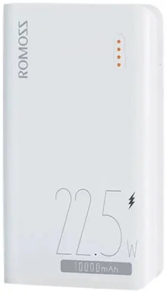 Romoss SENSE4SF 10000 mAh bílá / Powerbanka / 22.5W / 2x USB-A + 1x USB-C + Lightning + microUSB (PPH10-151-1133H)