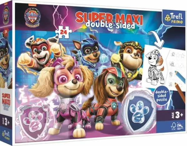 Trefl - Puzzle - Oboustranné puzzle Tlapková patrola: Tým v akci SUPER MAXI