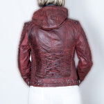 Dámská Kožená Bunda Morgana Lear Brixton Červená Velikost: S