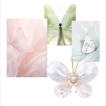 Luxusní perleťová brož ve tvaru motýla s pravými perlami, Zlatá