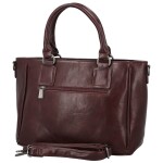 Trendy dámská koženková kabelka do ruky Liliane, tmavě vínová