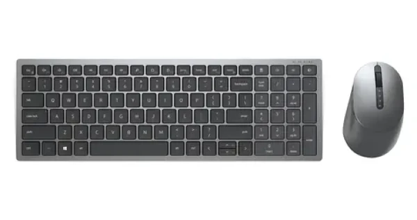 DELL KM7120W SKD titanová / Set bezdrátové klávesnice a myši / SKD / 2.4 GHz / Bluetooth 5.0 / USB (580-AIWK)