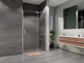 Lansanit Sprchové dveře otevírací Brix 1000, chrom, čiré sklo, pravé provedení