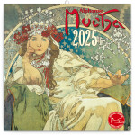 Kalendář 2025 poznámkový: Alfons Mucha, 30 30 cm