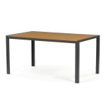 Zahradní stůl, kov, polywood, hnědá, AZT-S1215 OAK