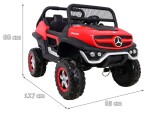 Mamido Dětské elektrické auto Buggy 4x4 Mercedes-Benz Unimog červené